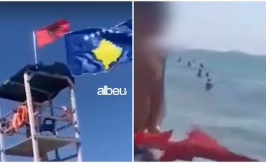 Pushuesi në “Gjirin e Lalzit” hedh flamurin turk në det, policia arreston 48-vjeçarin (VIDEO)