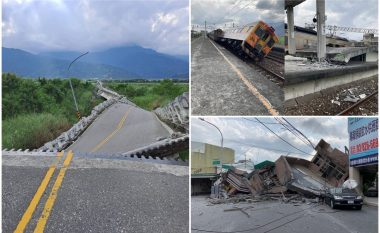 Rrugë e ndërtesa të shkatërruara, çfarë la pas tërmeti i fuqishëm në Tajvan (FOTO+VIDEO)