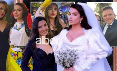 Tre fustanet e nuses/ Si u veshën të ftuarit VIP në dasmën e Armina Mevlanit dhe Shkëlzen Berishës (FOTO LAJM)