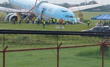 Panik në Filipine, avioni korean me 173 pasagjerë rrëshqet nga pista (VIDEO)