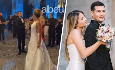 Çifti hyn me këngën e Vaçe Zelës dhe “e djeg” me Napolonin, brenda dasmës së Arbër Hajdarit dhe Vlerës (VIDEO)