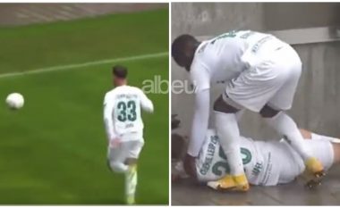 Do përfundonte në një tragjedi, momenti kur futbollisti po largonte topin përplaset me betonin që rrethon fushën (VIDEO)