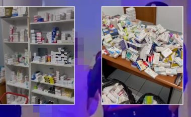 Zbulohen 2 dhoma plot me medikamente me vlerë 70 mijë euro në Sarandë, arrestohet çifti për kontrabandë (VIDEO)
