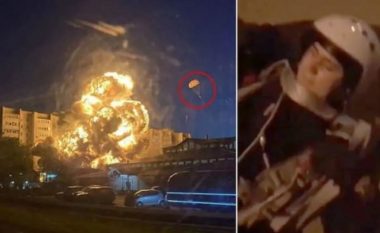 Avioni bombardues përplaset me pallatin, publikohen pamjet kur rusët gjejnë të gjallë pilotin (VIDEO)