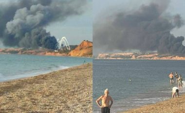 Shpërthime të fuqishme dhe tym, çfarë po ndodh në bazën ruse në Krime (VIDEO)