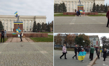 Rusët “zhduken” nga Kherson, ushtarët e parë ukrainas futen në qytet (VIDEO)