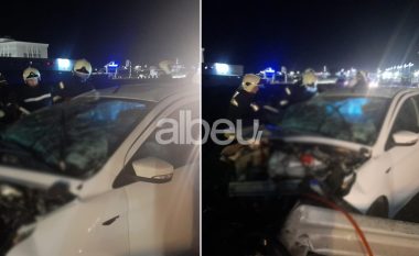 Aksidenti tragjik që i mori jetën dy vajzave, kjo është makina  e shkatërruar me të cilën po udhëtonin 3 të rinjtë në Durrës