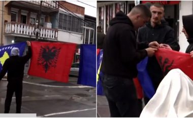 Shqiptarët në Veri kundërpërgjigjen me flamuj të Kosovës dhe ata kuq e zi: Jemi këtu