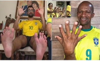 Brazili ka 5 Kupa Bote, por kjo familje ka 6 gishtërinj, bëjnë tifo për ta dhe shpresojnë për kupën e gjashtë