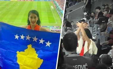 “Prisja të më gjuanin me karrige”, tifozja shqiptare që shpalosi flamurin në Katar rrëfen emocionet (VIDEO)