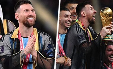 Pelerinë e qëndisur me ar, si e mori Messi kupën? (FOTO LAJM)
