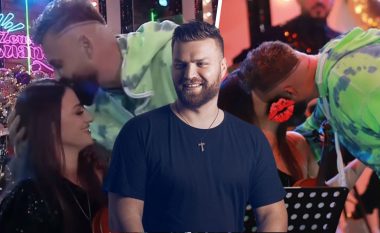 Puthje pasionante në skenë! Mateus Frroku konfirmon lidhjen me vajzën e njohur të ekranit (VIDEO)
