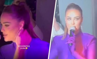 Fansi tentoi ta puthte në buzë, reagimi i Xhensila Myrtezajit në koncert bën xhiron e rrjetit (VIDEO)