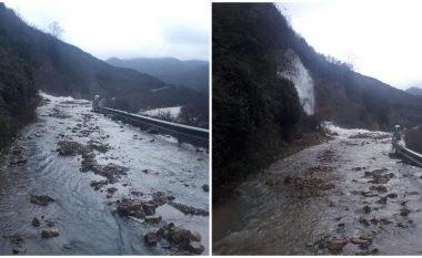 Reshjet e shiut gjatë natës, bllokohet aksi rrugor në Shkodër: Rrëshqitje dheu dhe gurësh
