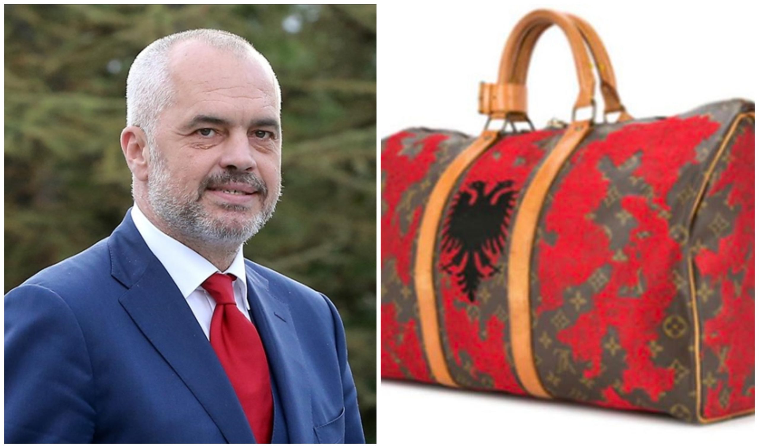 Rama u mburr: “Louis Vuitton” shet çanta me flamurin shqiptar