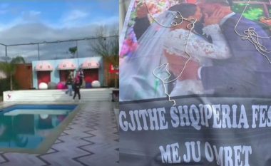 “Gjithë Shqipëria feston me ju”, Kiara dhe Luizi surprizohen nga droni pas dasmës së bujshme (VIDEO)
