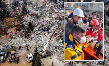 Foshjna shpëton mrekullisht, del gjallë pas 128 orësh nga rrënojat në Turqi (VIDEO)