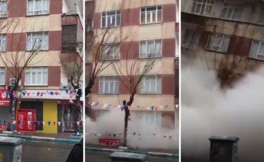Tërmeti shkatërrues në Turqi/ Si të ishte prej letre, momenti kur shembet pallati (video)