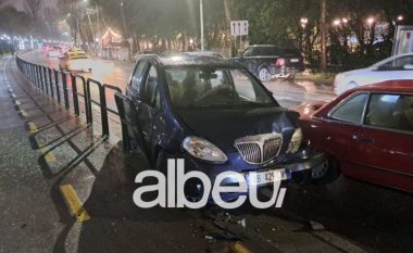 Reshjet e shiut bëhen shkak për aksident, përplasen dy makina në Tiranë