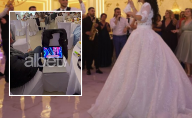 Çudira shqiptare! Çifti martohet, dasmorët shohin “Big Brother VIP” (VIDEO)