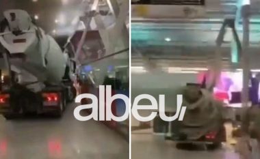 VIDEO VIRALE/ Jo vetëm avionët, Betonieret “pushtojnë” aeroportin në Rinas