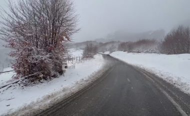 Dimër në mes të pranverës, Rruga e Arbrit bllokohet nga reshjet e dëborës