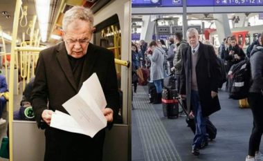 Pa truproja dhe me tren drejt Italisë për të takuar homologun Matarella, fotoja e Presidentit të Austrisë bëhet virale
