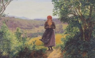 Vajza me telefon në dorë që po “çmend” rrjetin, piktura e vitit 1860