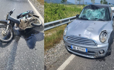 Aksident i rëndë në Lezhë-Shkodër, makina përplas motoçikletën, drejtuesi në gjendje kritike