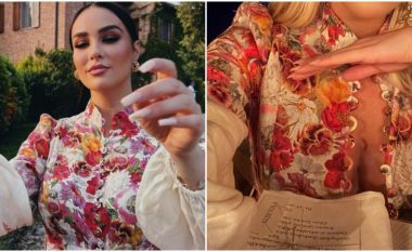Kush kopjoi kë? Xhensila Myrtezaji dhe këngëtarja shqiptare bëjnë “xing” me fustanin në dasmat VIP (FOTO LAJM)