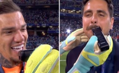 Fitoi finalen e Champions League dhe bastin, portieri i City-t i heq mustaqet LIVE gazetarit