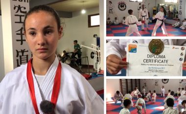 Medalje ari në Serbi, 11-vjeçarja nga Lushnja që stërvitet 6 orë në ditë: Dua të bëhem kampione bote në karate