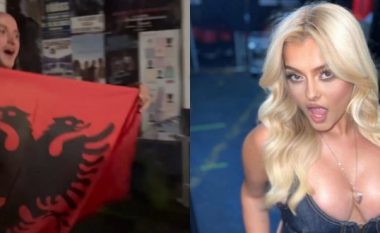 “Të dua shqipe”, Bebe Rexhën e presin me flamur shqiptar në Gjermani