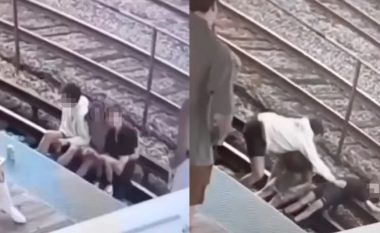 VIDEO/ Po bënin selfie në shinat e trenit, tre të rinjtë goditen nga rryma elektrike