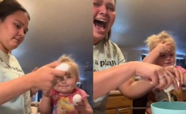 Trendi “i sëmurë” i TikTok: Nënat thyejnë vezë në kokën e fëmijëve të tyre (VIDEO)