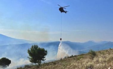 Shuhet zjarri në malin e “naftës”, një helikopter dhe 100 forca zjarrfikëse në Shpirag