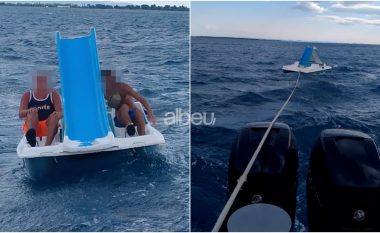 Era e fortë i çoi në mes të detit, shpëtohen turistët me pedalone në Shëngjin e Velipojë