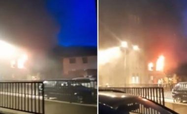 Zjarr i madh në një kompleks në Pejë, dyshohet për disa të plagosur