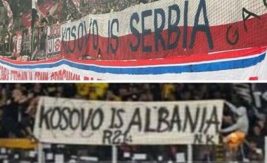 “Kosova është Shqipëri”, grekët kërcënojnë autorët që futën pankartën në stadium, një javë më parë mbyllën gojën përballë nacionalizmit serb