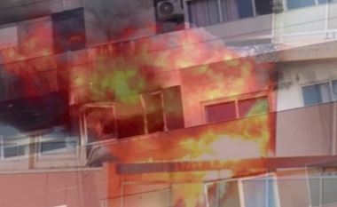 Zjarr në një pallat në Tiranë, flakët “shkrumbojnë” apartamentin e kërcënojnë fqinjët