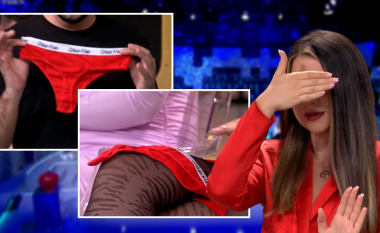 Skandal i rradhës në PP, konkurrenti i dhuron tanga vajzës në studio (VIDEO)