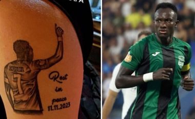 Futbollisti i Egnatias bën tatuazh Dwamenën: Gjithmonë me ne Rafa! (FOTO)