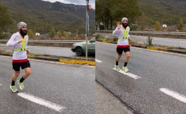 VIDEO/ U nis dje nga Prishtina duke vrapuar, atleti Erzen Zyberaj gati të arrijë në Tiranë