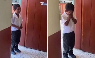 VIDEO/ Shokët e klasës i festojnë për herë të parë ditëlindjen, reagimi i 8-vjeçarit prek rrjetin