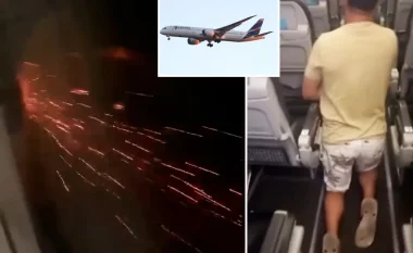 Panik në ajër, motori i avionit merr flakë, tmerrohen pasagjerët: Menduam se do vdisnim (VIDEO)