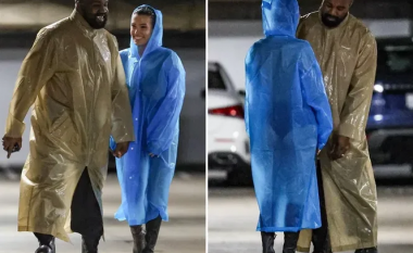 “Ideale” për në kohë shiu, veshja e guximshme e Kanye West dhe Bianca Censori tërheq sërish vëmendjen