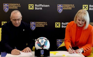 Liga e Parë me sponsor të ri, FFK dhe Banka Raiffeisen nënshkruajnë marrëveshjen e partneritetit