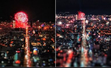 Kështu u prit Viti i Ri 2024 në Tiranë, shihni fotot me dron të spektaklit të fishekzjarreve