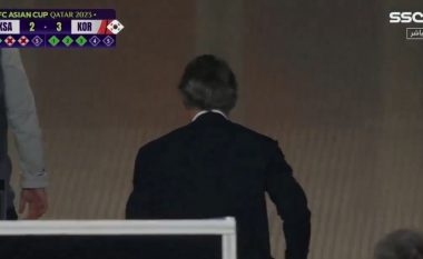 VIDEO/ Iku në dhomat e zhveshjeve pa mbaruar penalltitë, veprimi i Mançinit bën xhiron e rrjetit