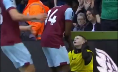VIDEO / “Gjej një vend tjetër, jo këtu”! Lojtari i West Ham i kërkoi karrigen për të festuar por djaloshi nuk lëvizi nga vendi